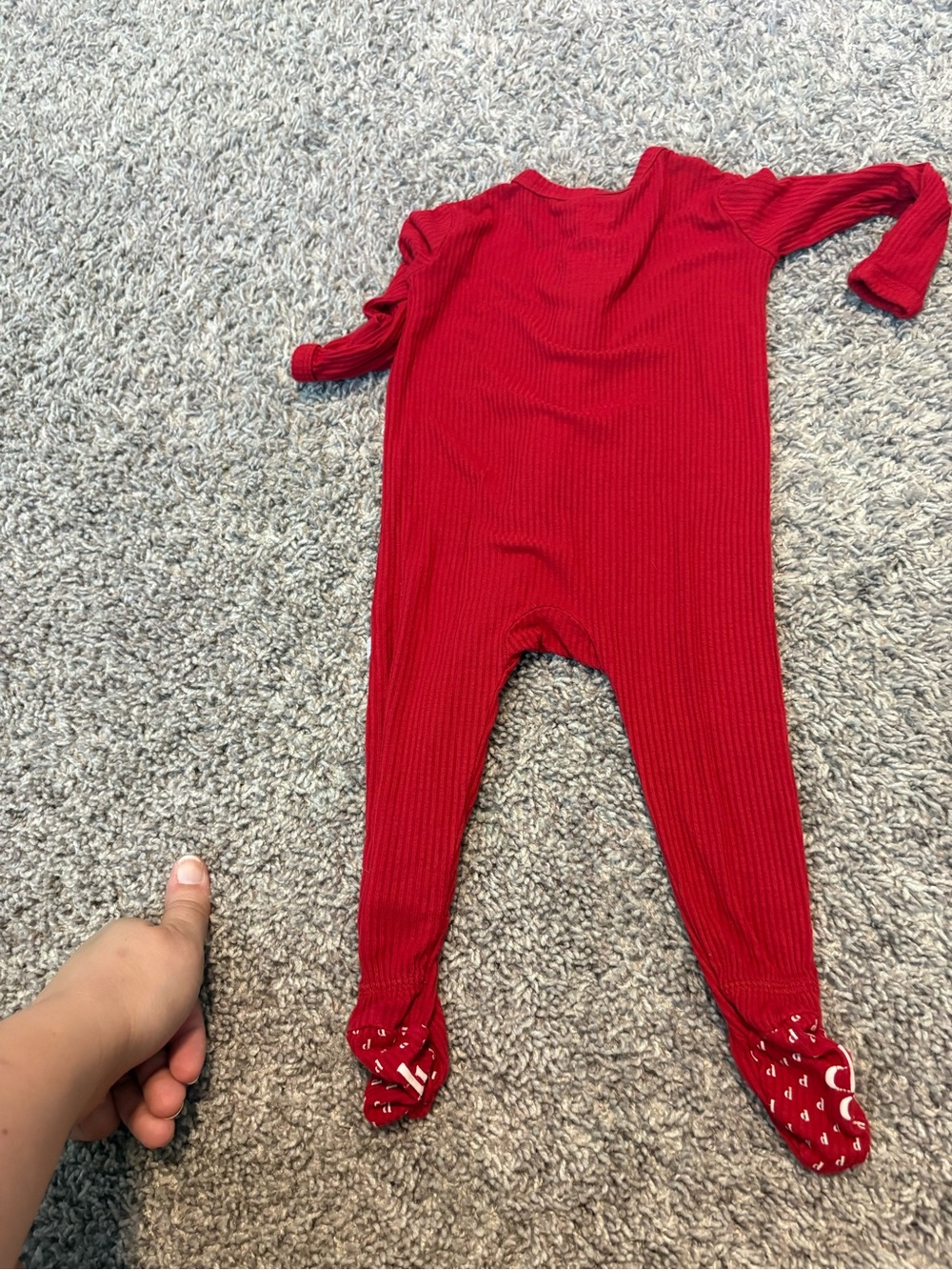 Posh Peanut Ribbed Zippy // 0-3m - Picture 6 of 6